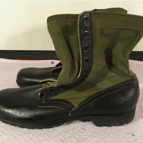 1960s CIC HOT WEATHER SPIKE PROTECTED GREEN JUNGLE COMBAT sz13XN BOOTS SI 592 main image 8